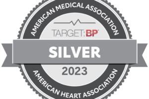 A silver badge